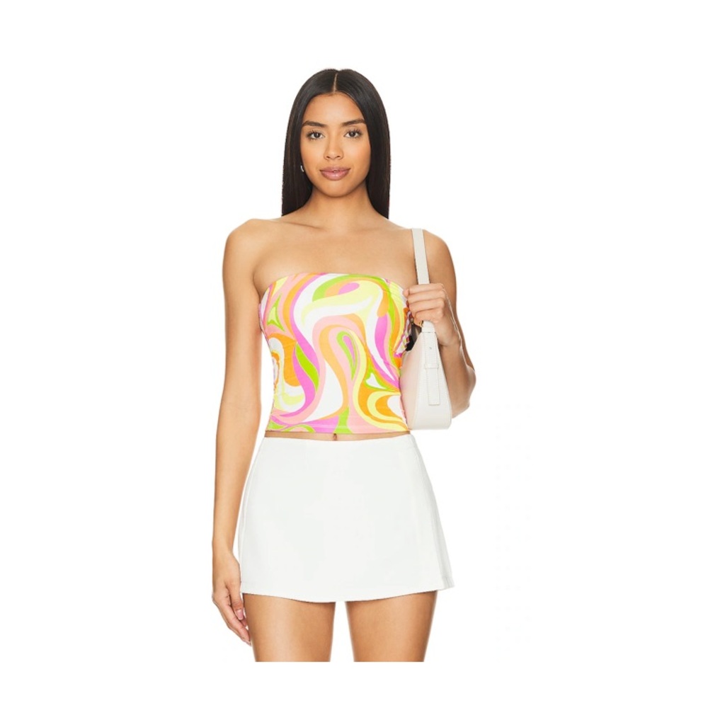 Lovers + Friends Layla Tube Top in Swirl Multi